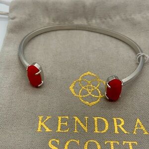 NWT Kendra Scott Edie adjustable cuff bracelet in red matte stone